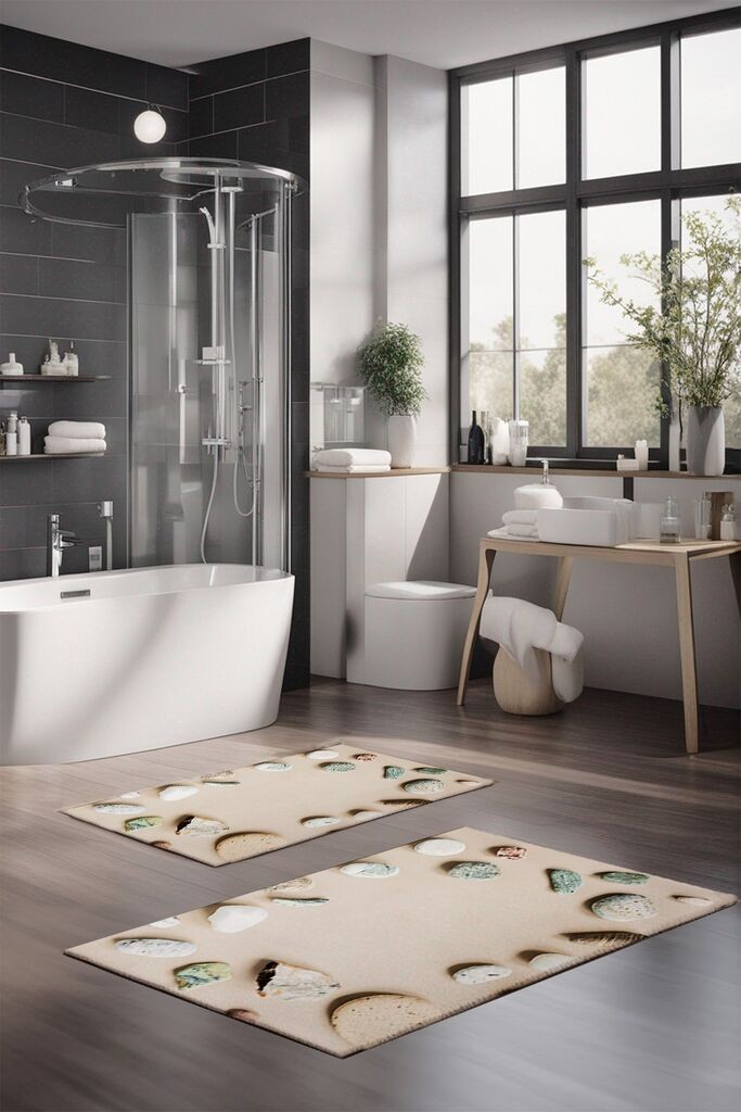 L'essentiel Maison Set tepiha za kupatilo CT-5371, 2 komada, krem