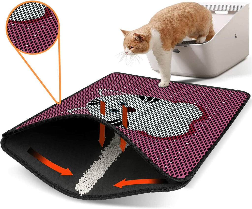 Aberto Design Pretinac za toalet za mačke Nrszn0025, 45 x 60 cm, Roza