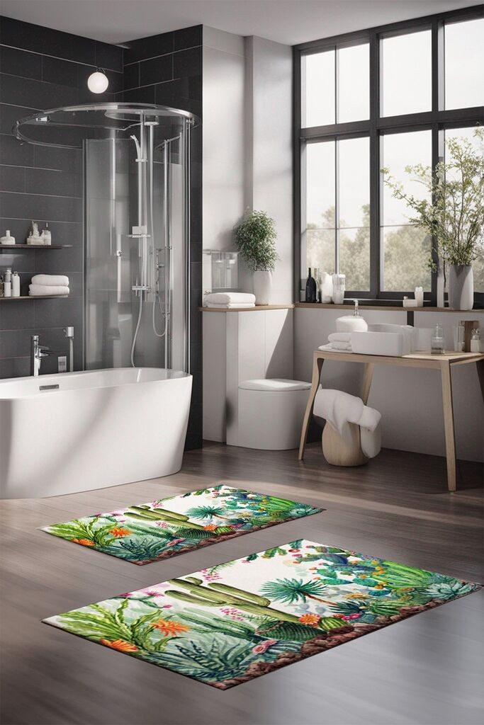 L'essentiel Maison Set prostirki za kupatilo CT-5389, 2 komada, šarene