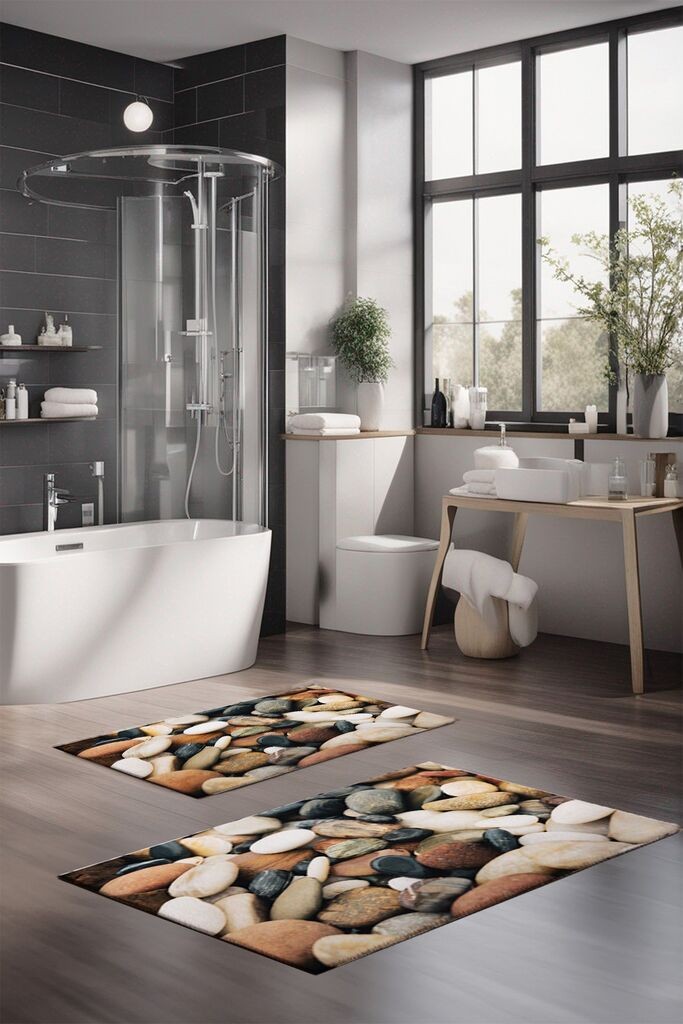 L'essentiel Maison Set prostirki za kupatilo CT-5183, 2 komada, šarene