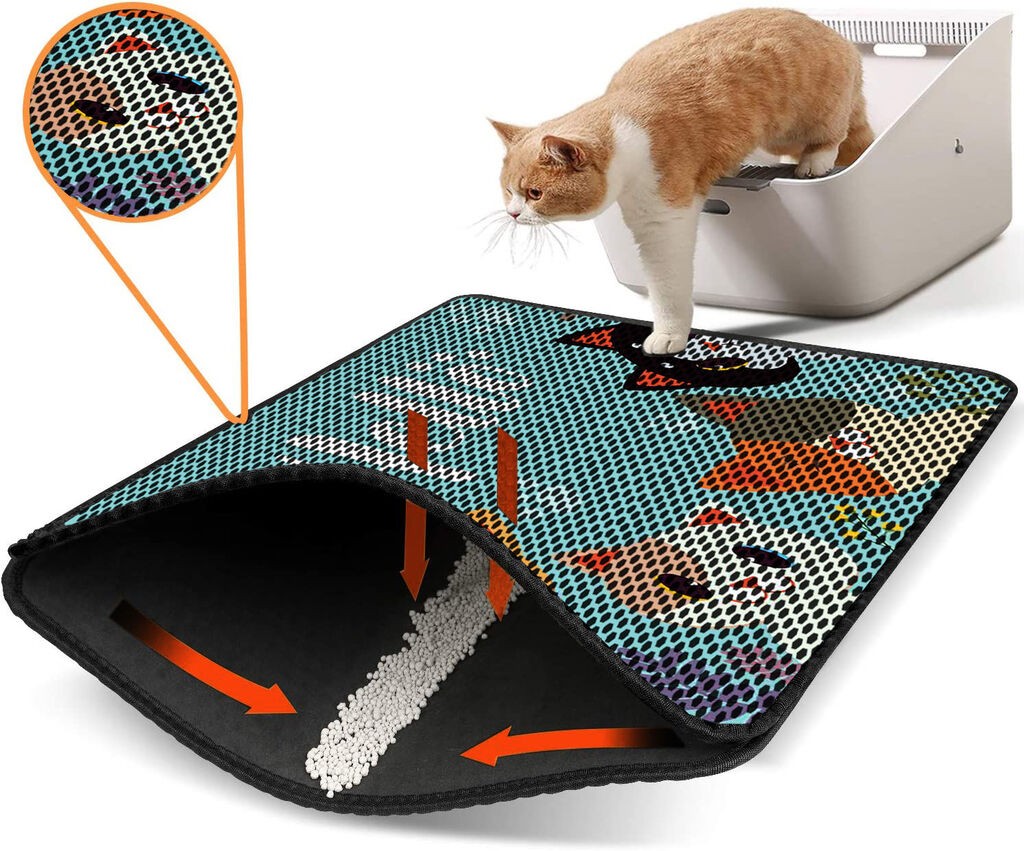 Aberto Design WC pretinac za mačke Nrszn0141, 45 x 60 cm, tirkizna