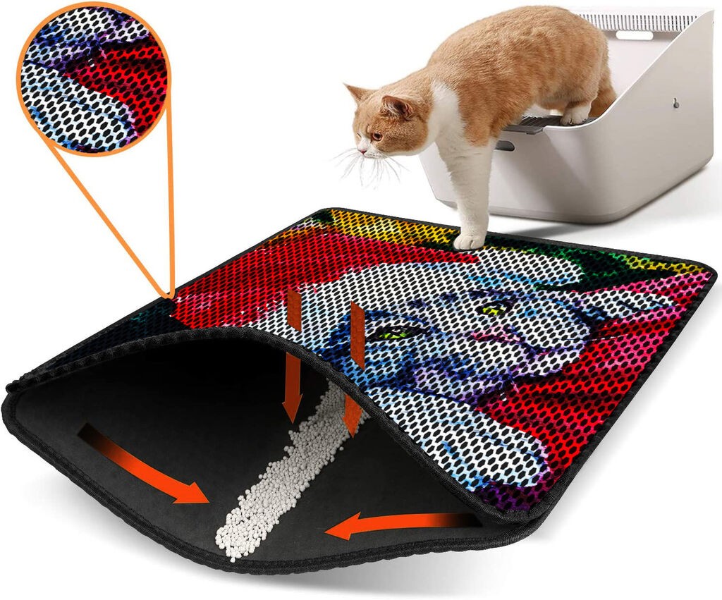 Aberto Design WC pretinac za mačke Nrszn0116, 45 x 60 cm, Šareni