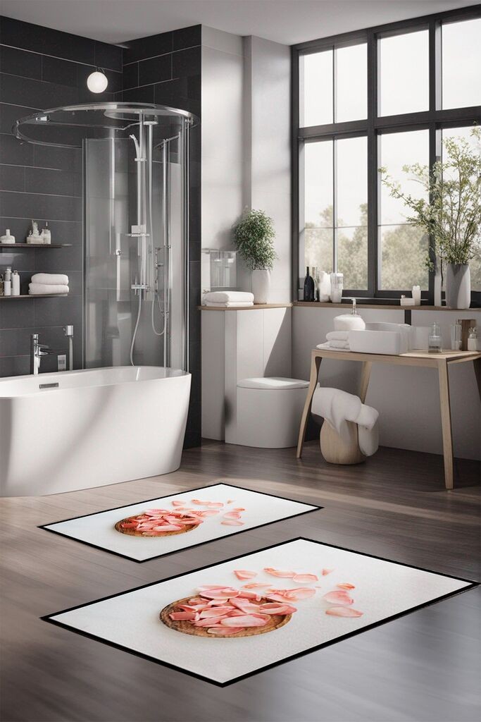 L'essentiel Maison Set prostirki za kupatilo CT-5370, 2 komada, bijela