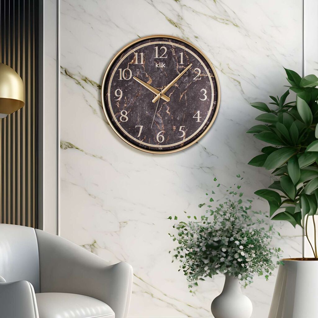 Zidni sat Goreme, 38x38 cm, zlatne boje