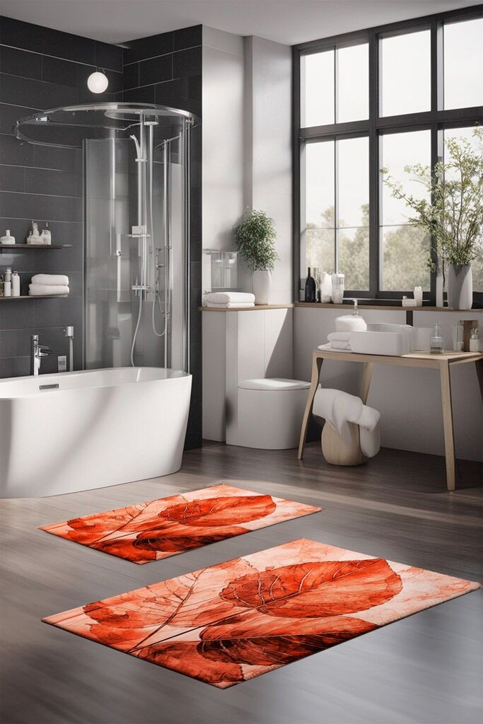 L'essentiel Maison Set tepiha za kupatilo CT-5409, 2 komada, narandžasta