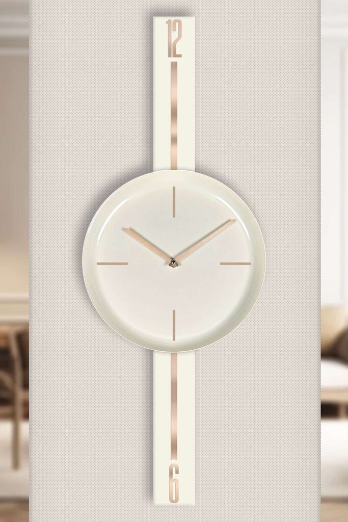 Zidni sat Wallity Vlnt103Kkr, 30x80 cm, krem