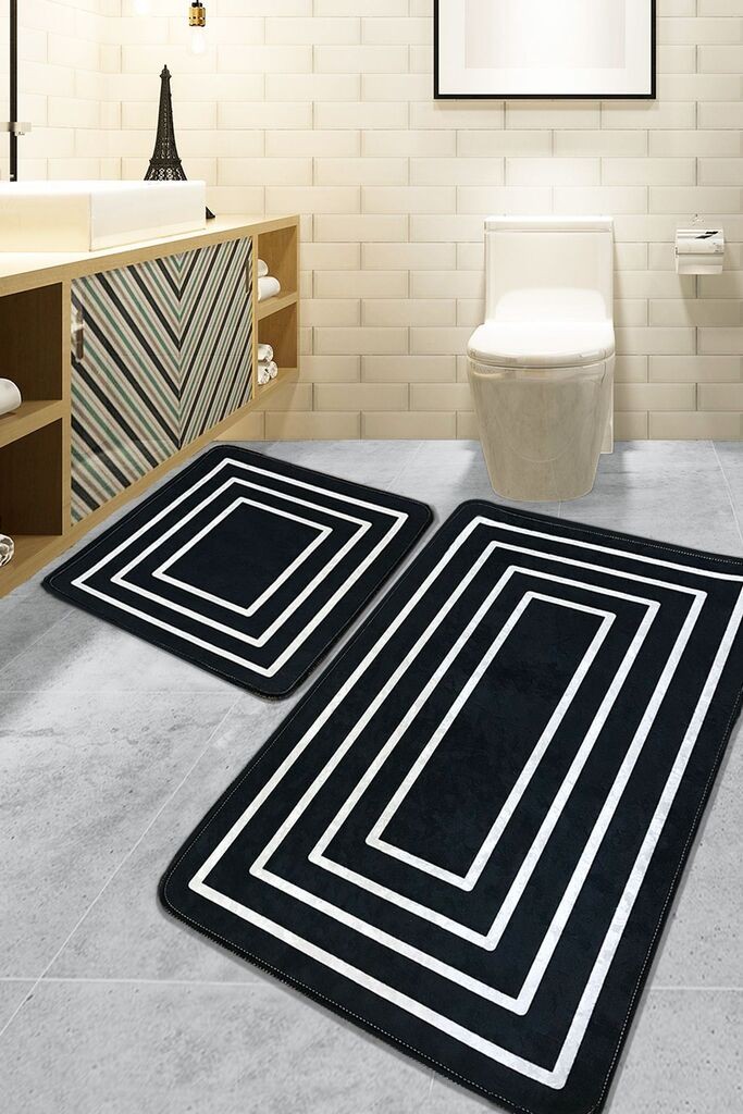 L'essentiel Maison Wale set tepiha za kupatilo, 2 komada, bijela