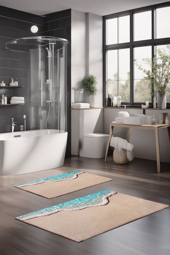 L'essentiel Maison Set tepiha za kupatilo CT-5206, 2 komada, bež