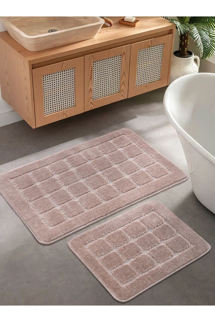 L'essentiel Maison Kareli set tepiha za kupatilo, 2 komada, smeđa