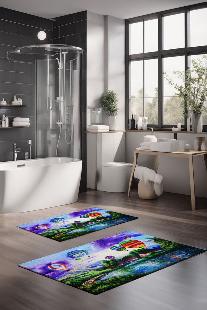 L'essentiel Maison Set tepiha za kupatilo CT-5128, 2 komada, šareni