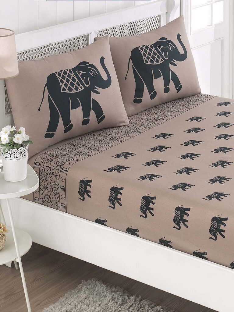 L'essentiel Maison set posteljine Fil, 160x200 cm, smeđa