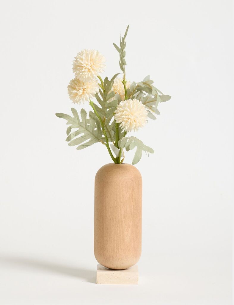 Vaza Aberto Design, 9x22,5x9 cm, bež