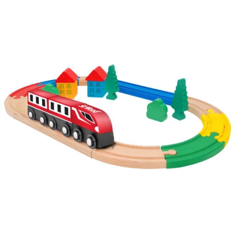 GLOBO SirWood Drveni magnetni voz 21 dio, Šarena