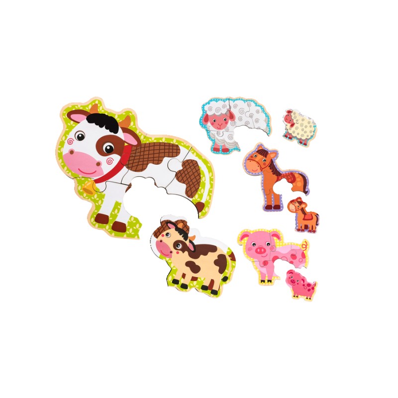 GLOBO SIRWOOD Slagalica životinje 5 dijelova, Šarena