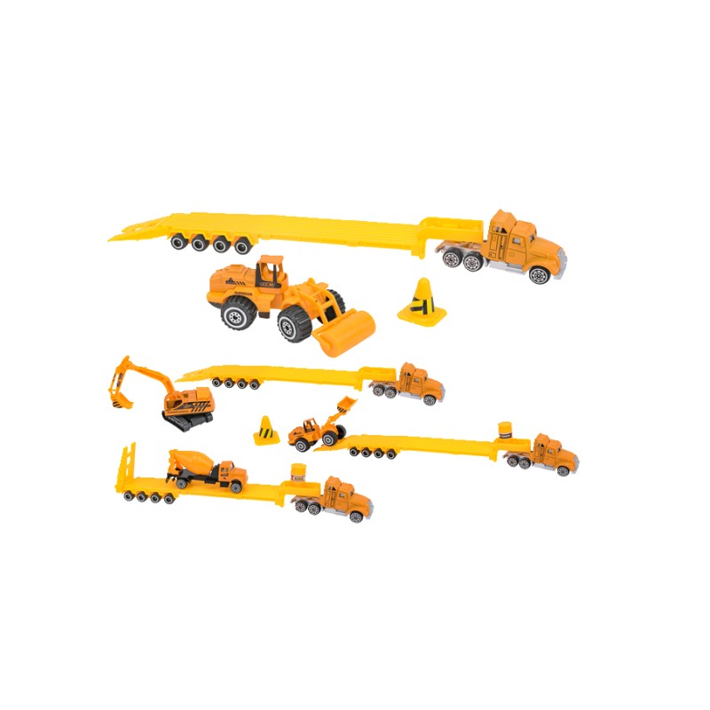 GLOBO SPIDKO Šleper sa građevinskim mašinama, Narandžasti