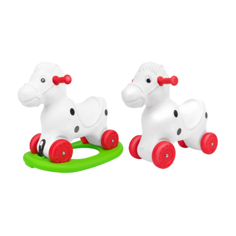 GLOBO  Konjić za ljuljanje 2u1, Bijeli