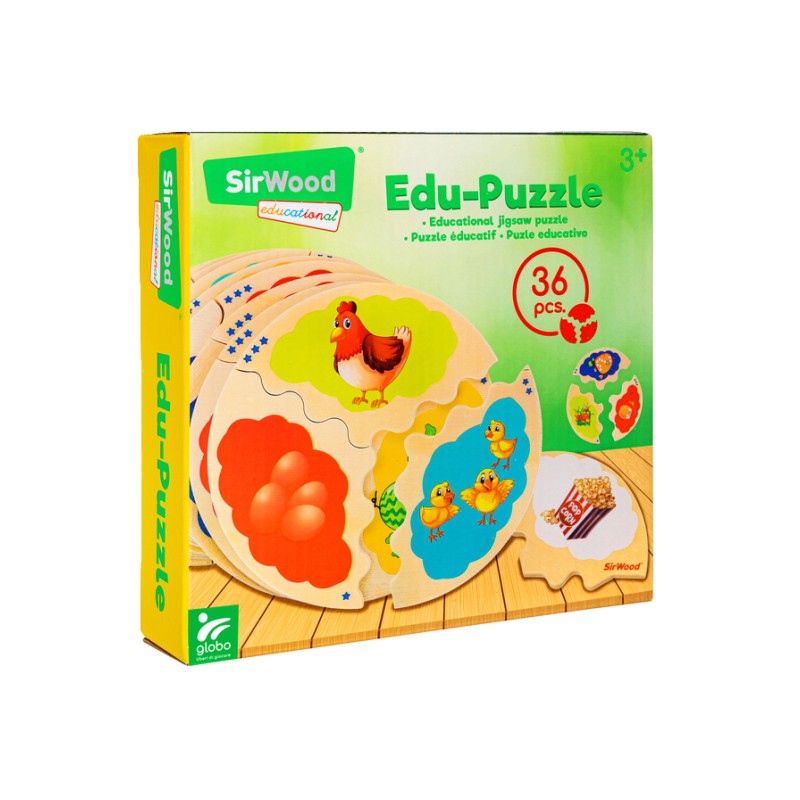 GLOBO SirWood Edukativne puzzle, Šarene