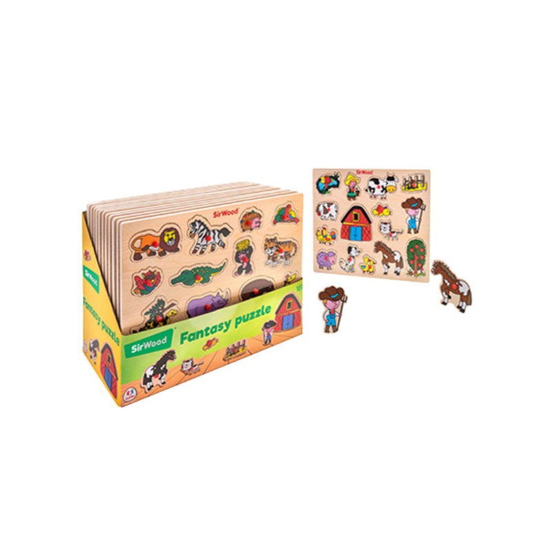 GLOBO SIRWOOD Drvene puzzle ,8, Šarene