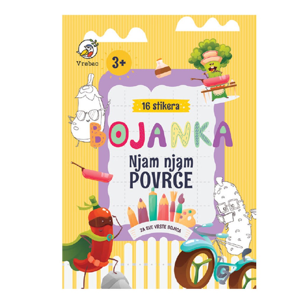 Vrabac  Bojanka Amigo Njam njam povrće, A4