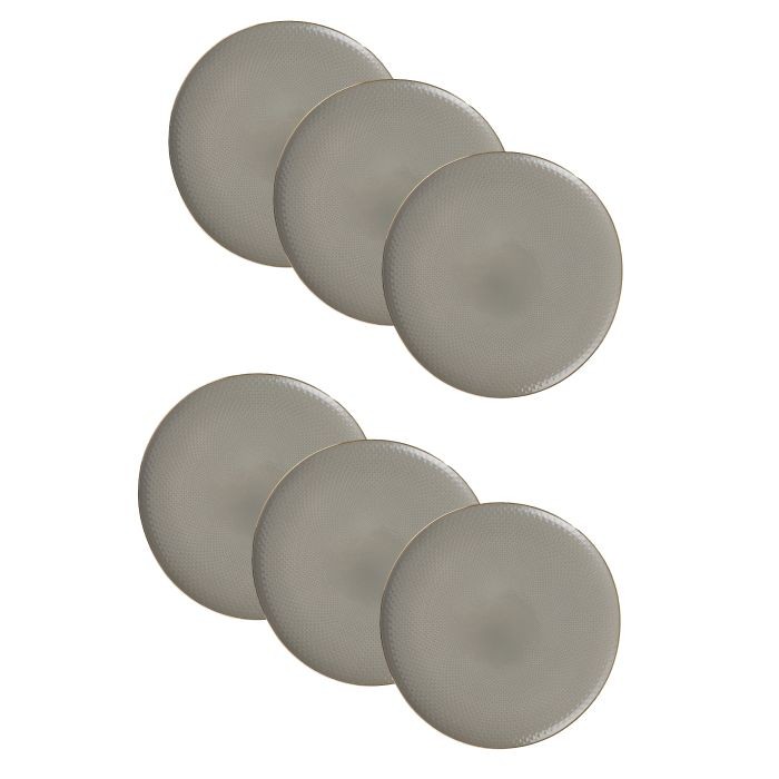 Lijepe kućne stvari Set porculanskih desertnih tanjirića, 6 kom, Siva