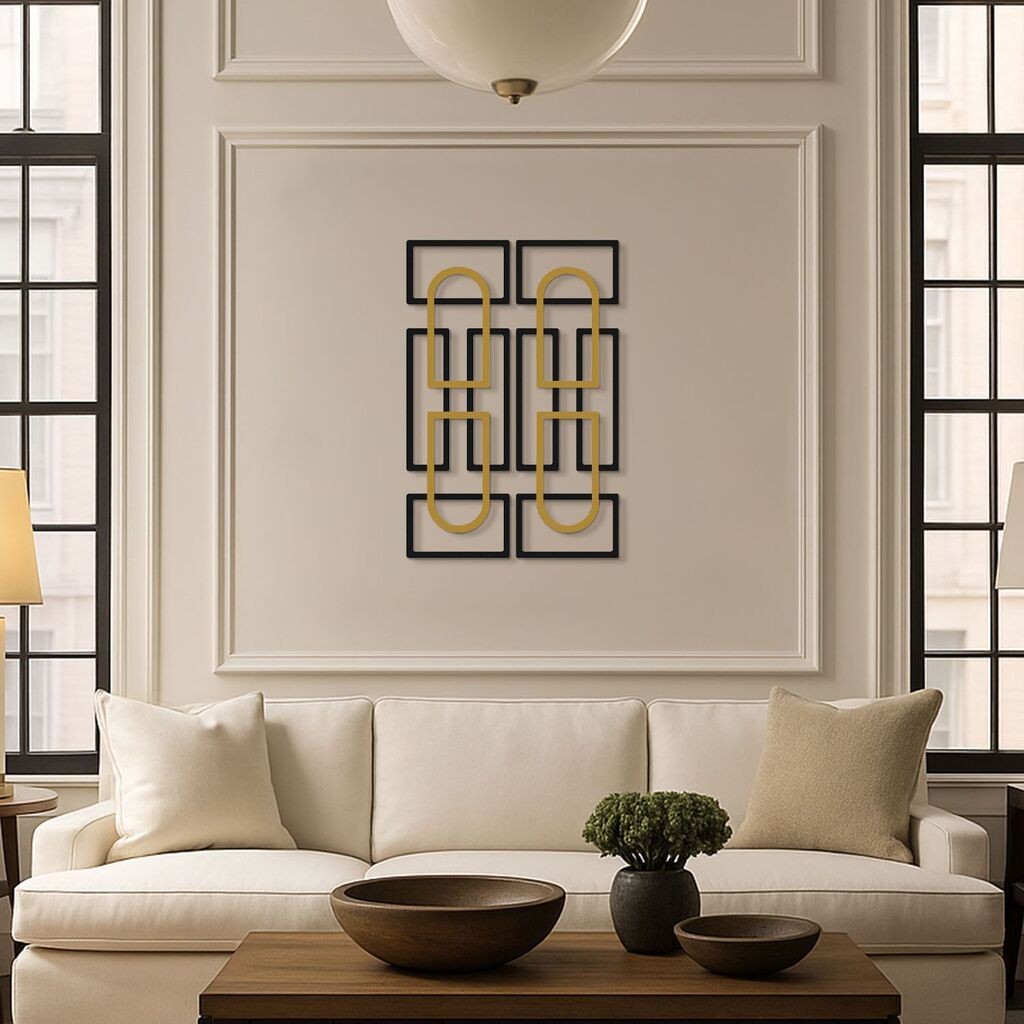 Wallity Zidna dekoracija Echo Forms 2'li Set, 24 x 74 cm, 2 komada