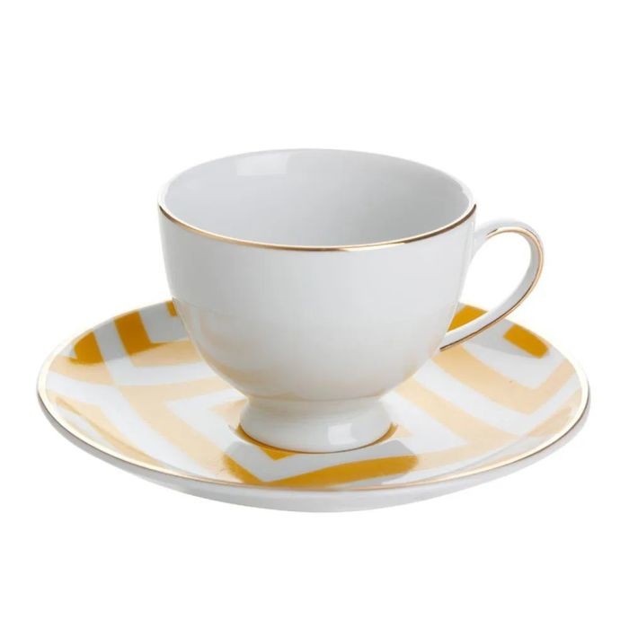 Porland Šoljica i tabak za kafu Morocco, Žuta