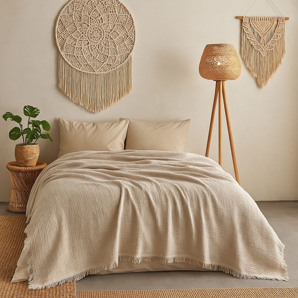 L'essentiel Maison Prekrivač za bračni krevet, 200x220 cm, Cappuccino