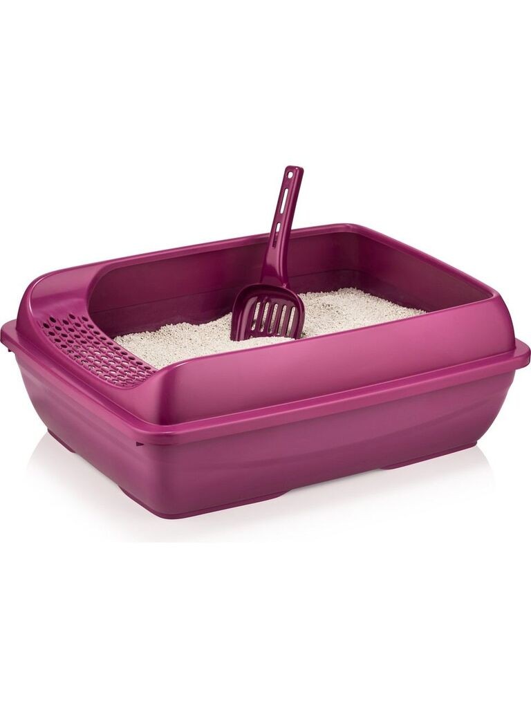 Paws & Whiskers Otvoreni mačji WC 5098-5, Ljubičasti