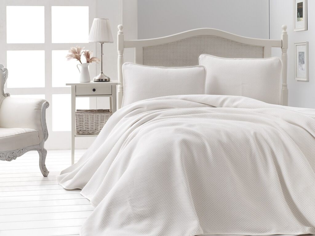 L'essentiel Maison Double pique set Liv, 100% pamuk, bijela