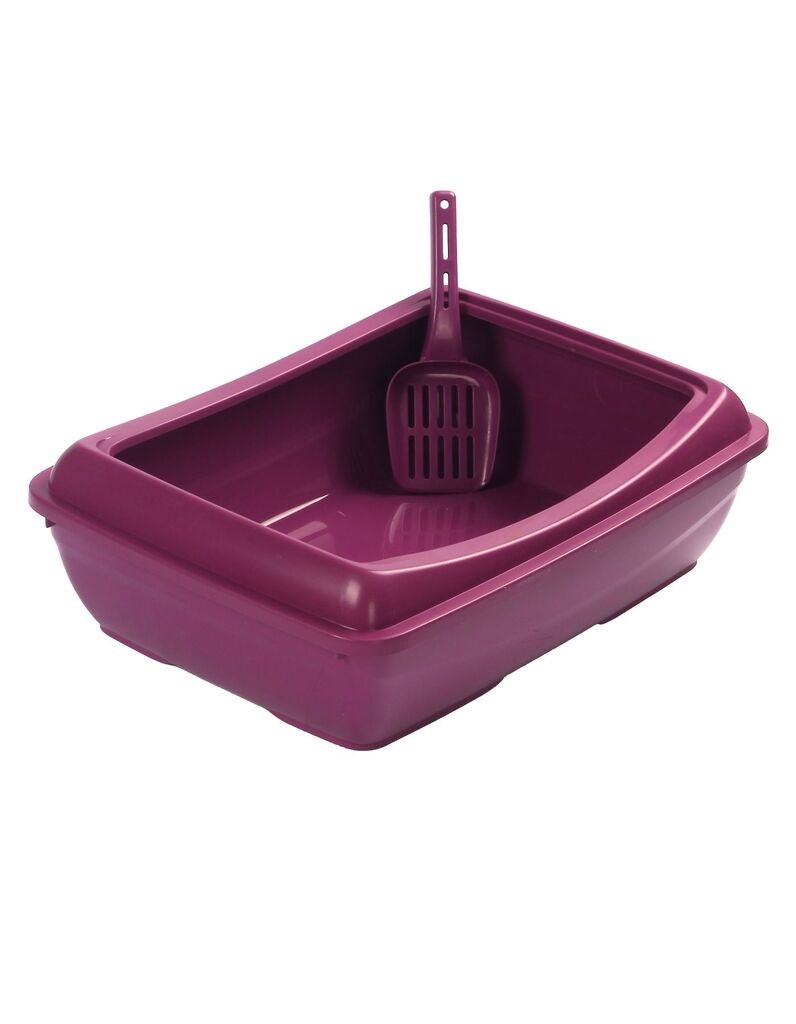 Paws & Whiskers Otvoreni mačji WC 5091-2, Ljubičasti