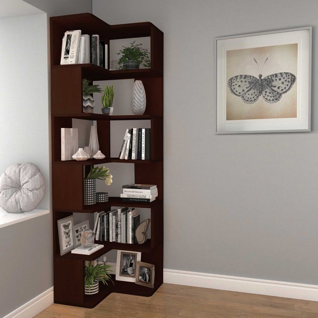 Hanah Home Bookshelf CPT4807-19255x192x27 cm, Smeđa