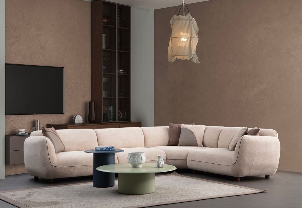 Atelier del Sofa Kutna garnitura Pavia, 335x240 cm, Krem