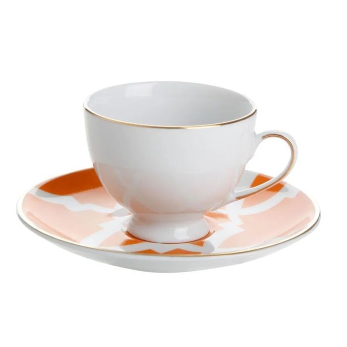 Porland Šoljica i tabak za kafu Morocco, Narandžasta