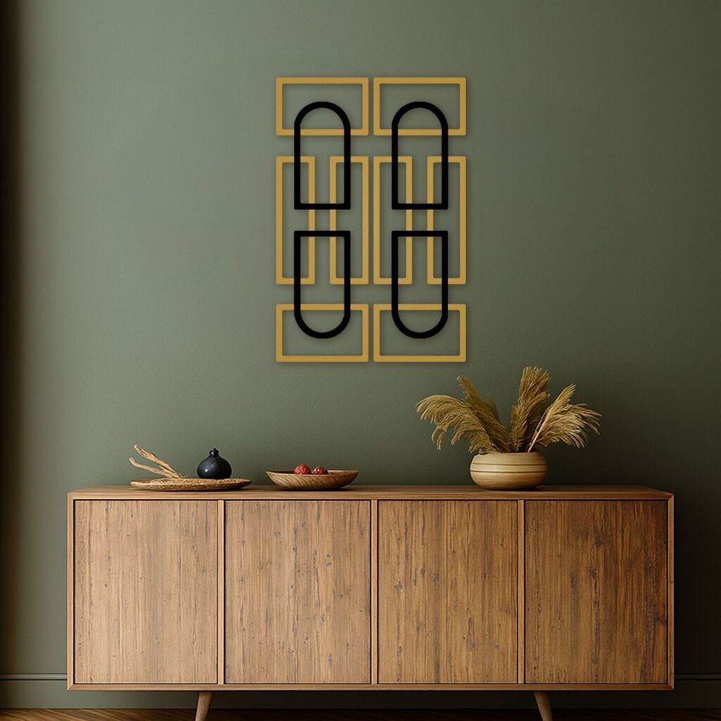 Wallity Zidna dekoracija Echo Forms 2'li Set, 24 x 74 cm, 2 komada