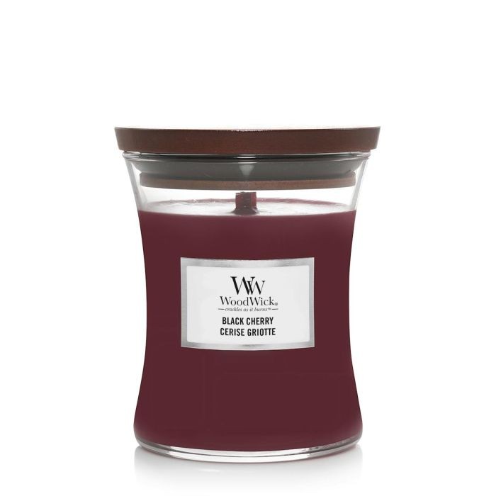WoodWick Mirisna svijeća Black cherry, 9,9x11,4 cm, Bordo