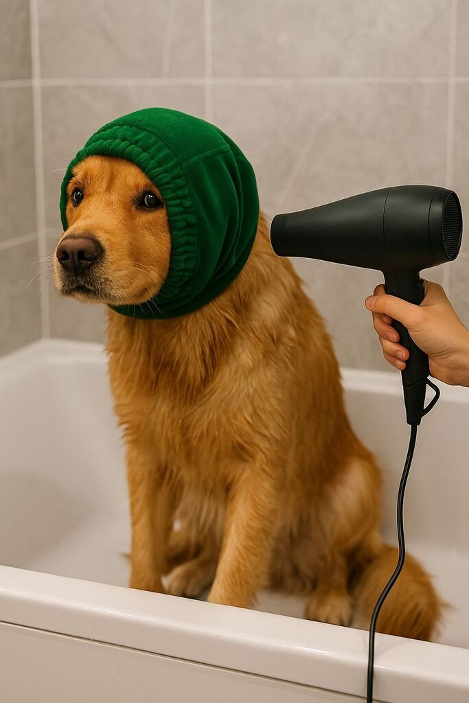 Traka za glavu za pse Paws & Whiskers Kulakkoruyucuh, zelena