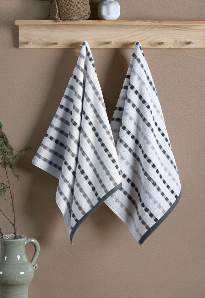 L'essentiel Maison Alba set ručnika za ruke, 2 komada, siva