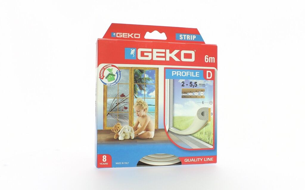 Geko Dihtung traka, D-profil, Bijela