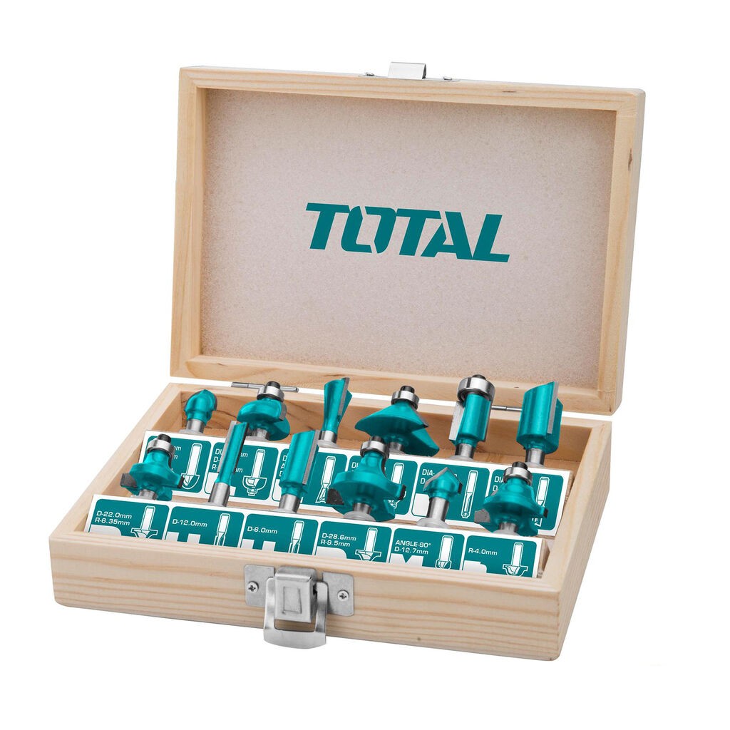 Total Tools Set glodala za drvo TACSR1121, 8 mm, 12 Komada