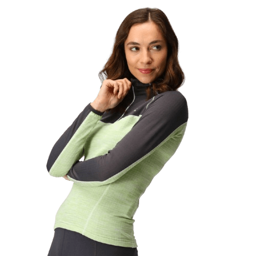 Regatta Ženska majica dugi rukav, S, Zeleno-siva