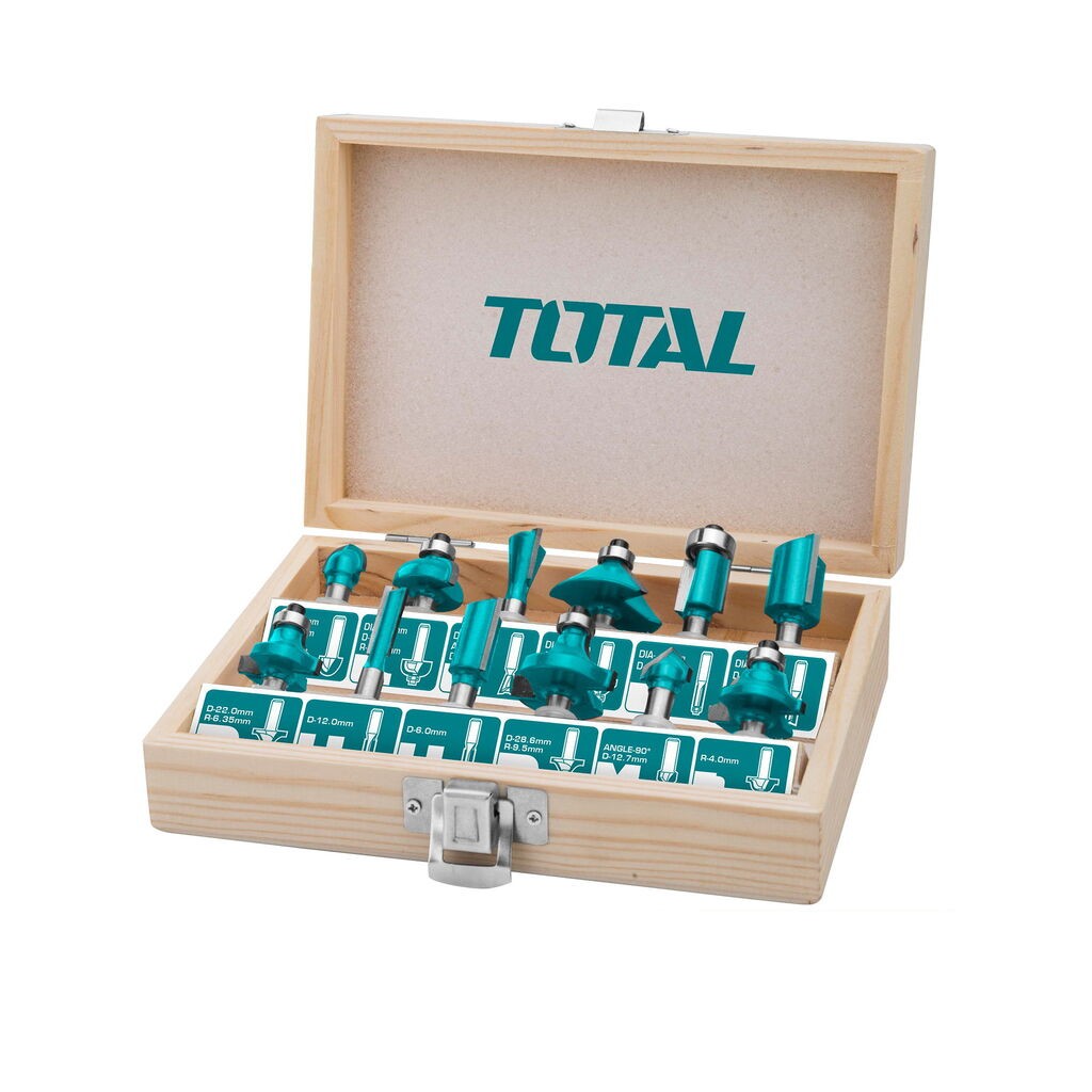 Total Tools Set glodala za drvo TACSR0121, 6 mm, 12 Komada