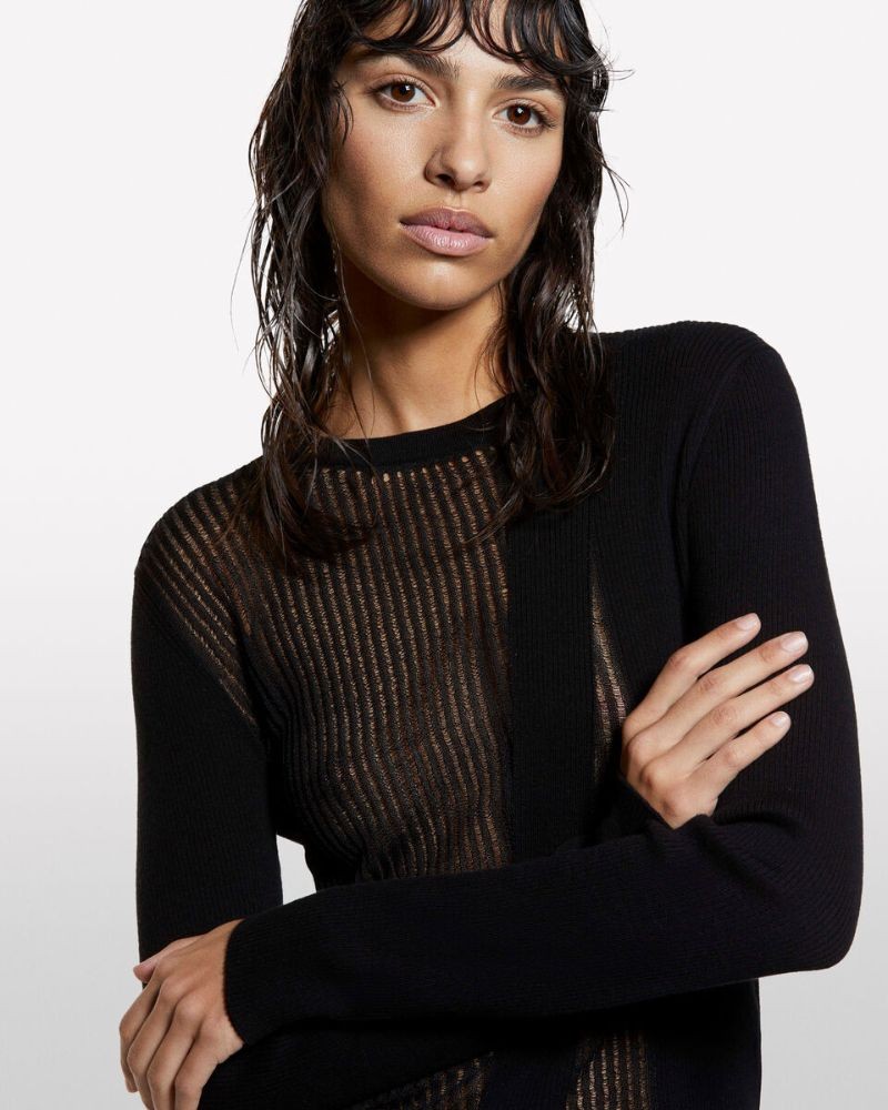 Benetton Ženska majica 10C1L106M-901-L, Crna