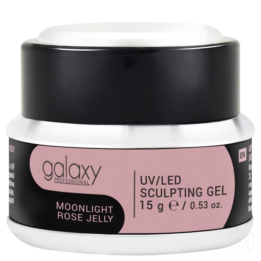 Galaxy Gradivni kamuflažni gel Moonlight rose jelly UV/LED, 15g