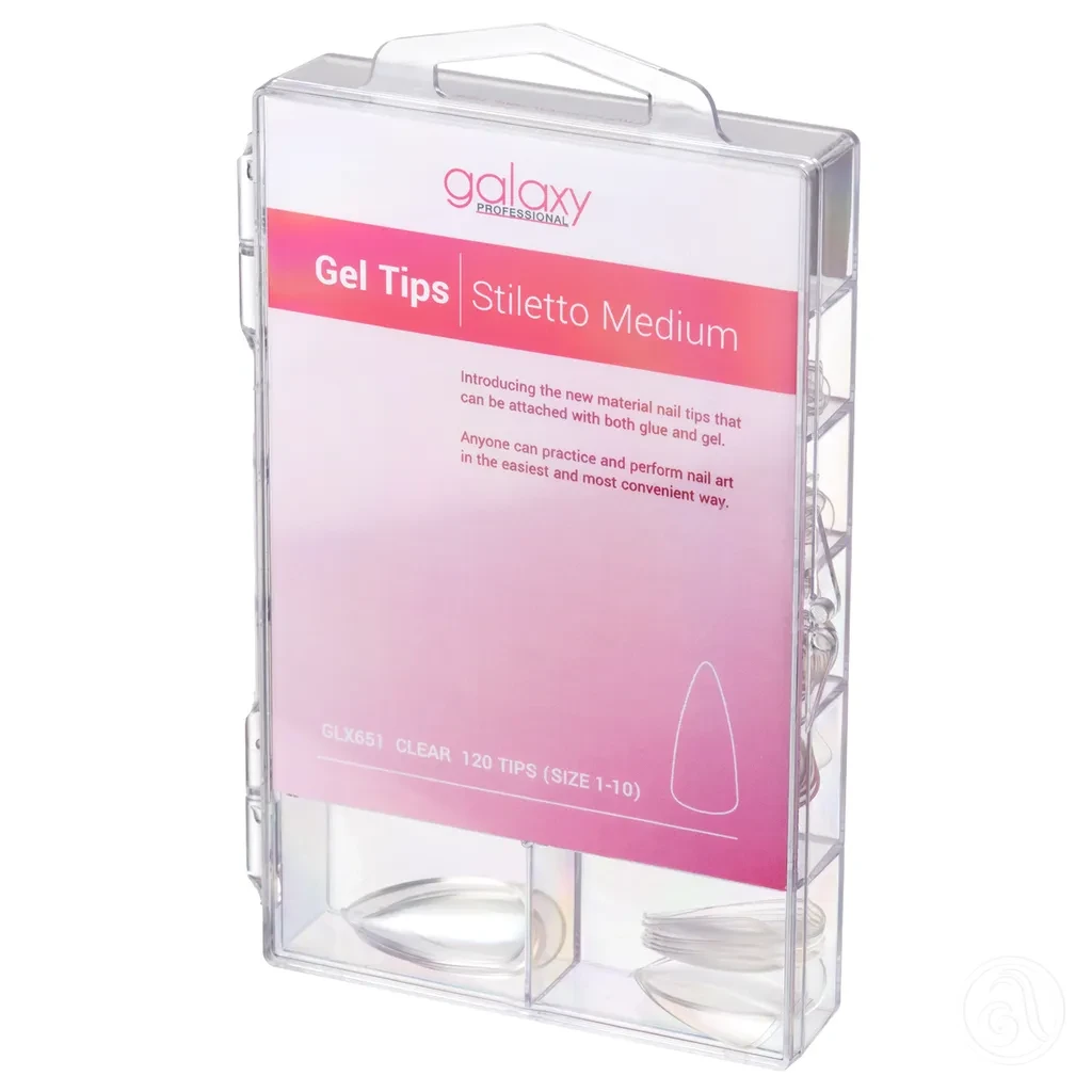Galaxy Professional Gel tipse za nadogradnju, Stiletto Medium