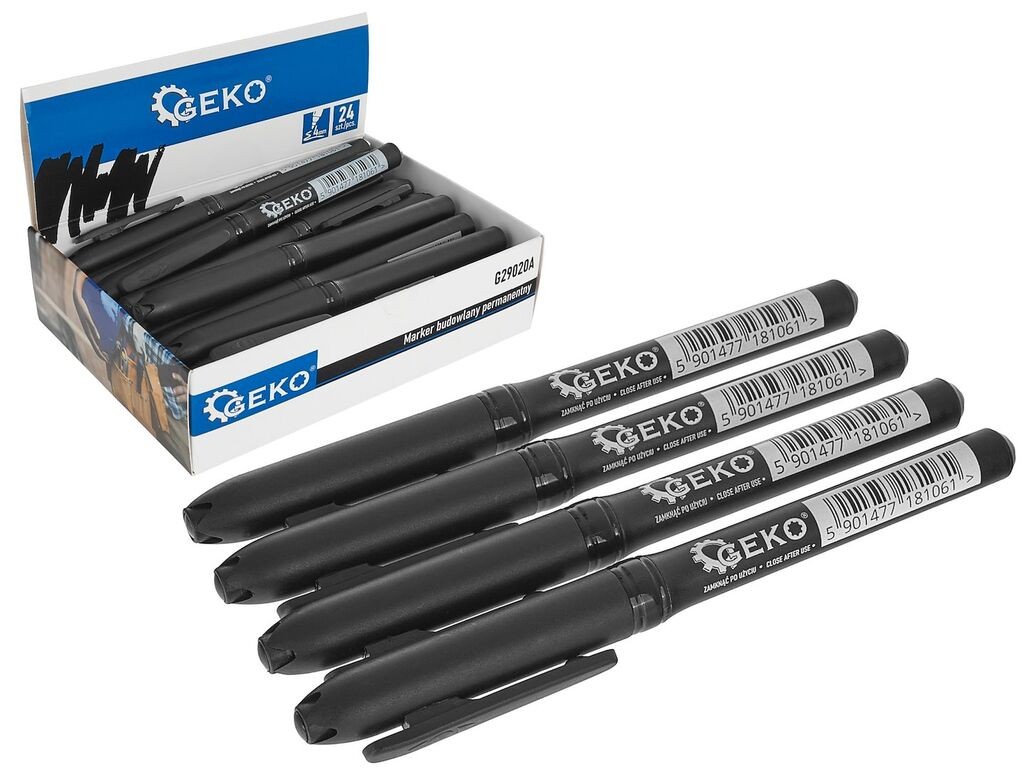 Geko Marker, 24 Komada, Crni