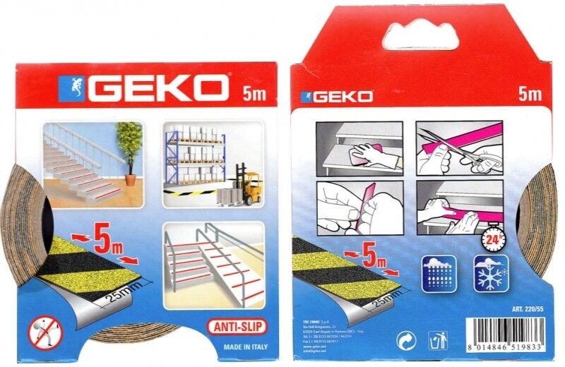 Geko Traka protuklizna, 25 mm x 5 m, Žuto Crna