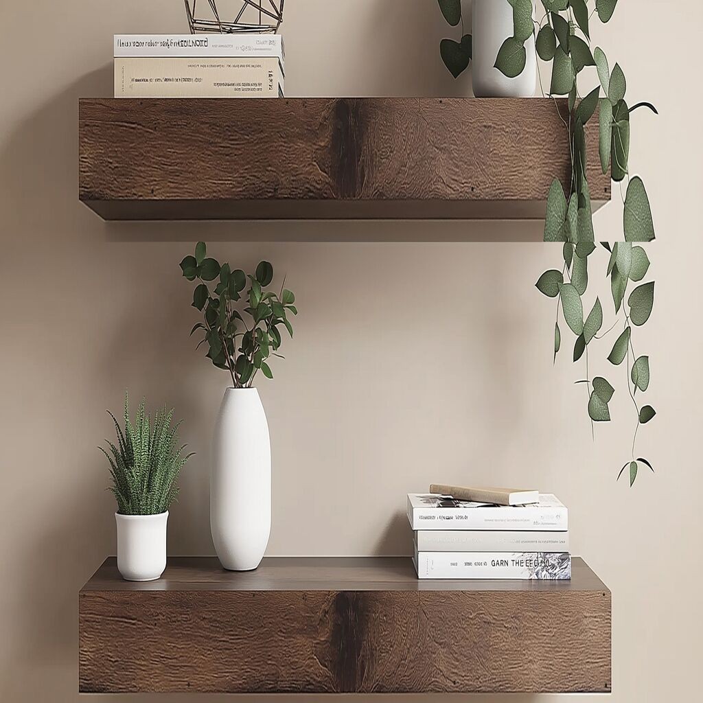 Hanah Home Set zidnih polica Raf272, 2 dijela, Smeđa