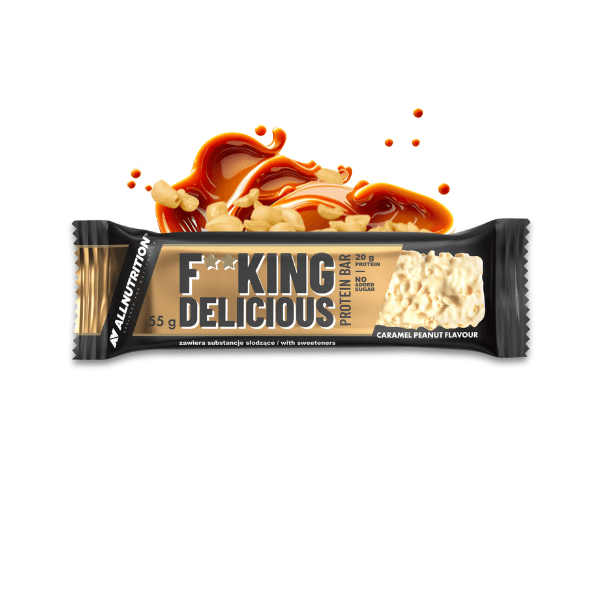 Allnutrition Fitking Protein Bar, 55 g, Karamela i kikiriki