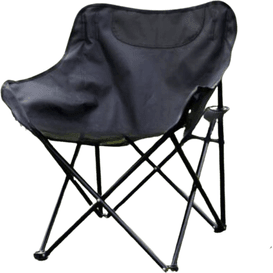 GIGA Sklopiva stolica za kampovanje ribolov CRNA