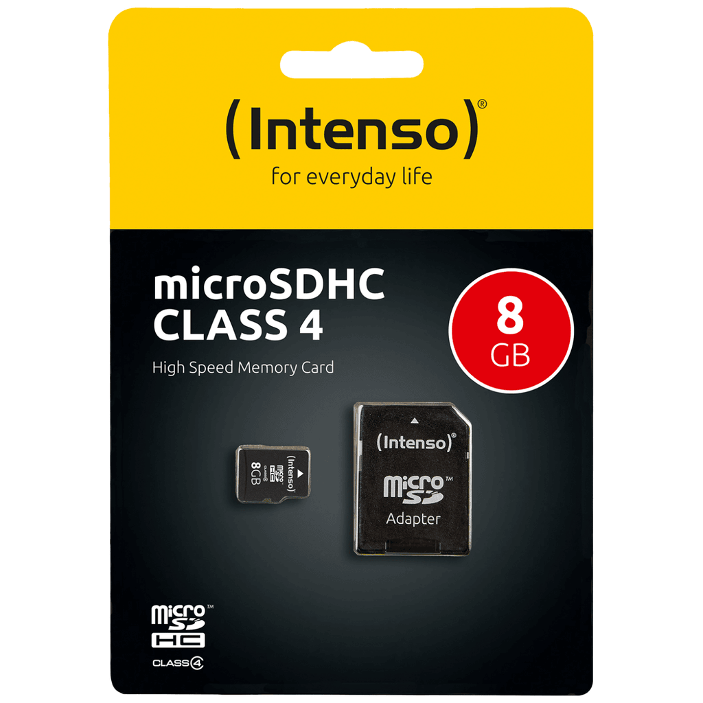 Intenso Micro SD Kartica 8GB Class 4 sa adapterom, SDHCmicro+ad-8GB/Class4